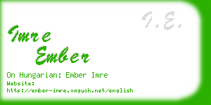 imre ember business card